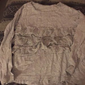 Little girls long sleeve shirt, with ruffles